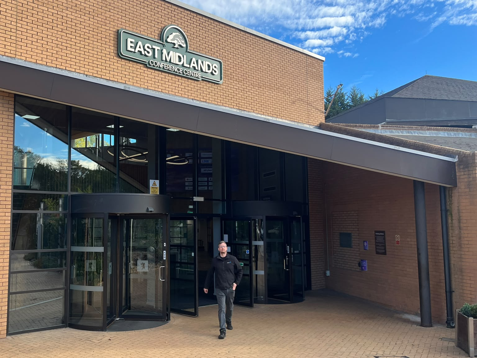 Entrance to the East Midlands Conference Centre in Nottingham