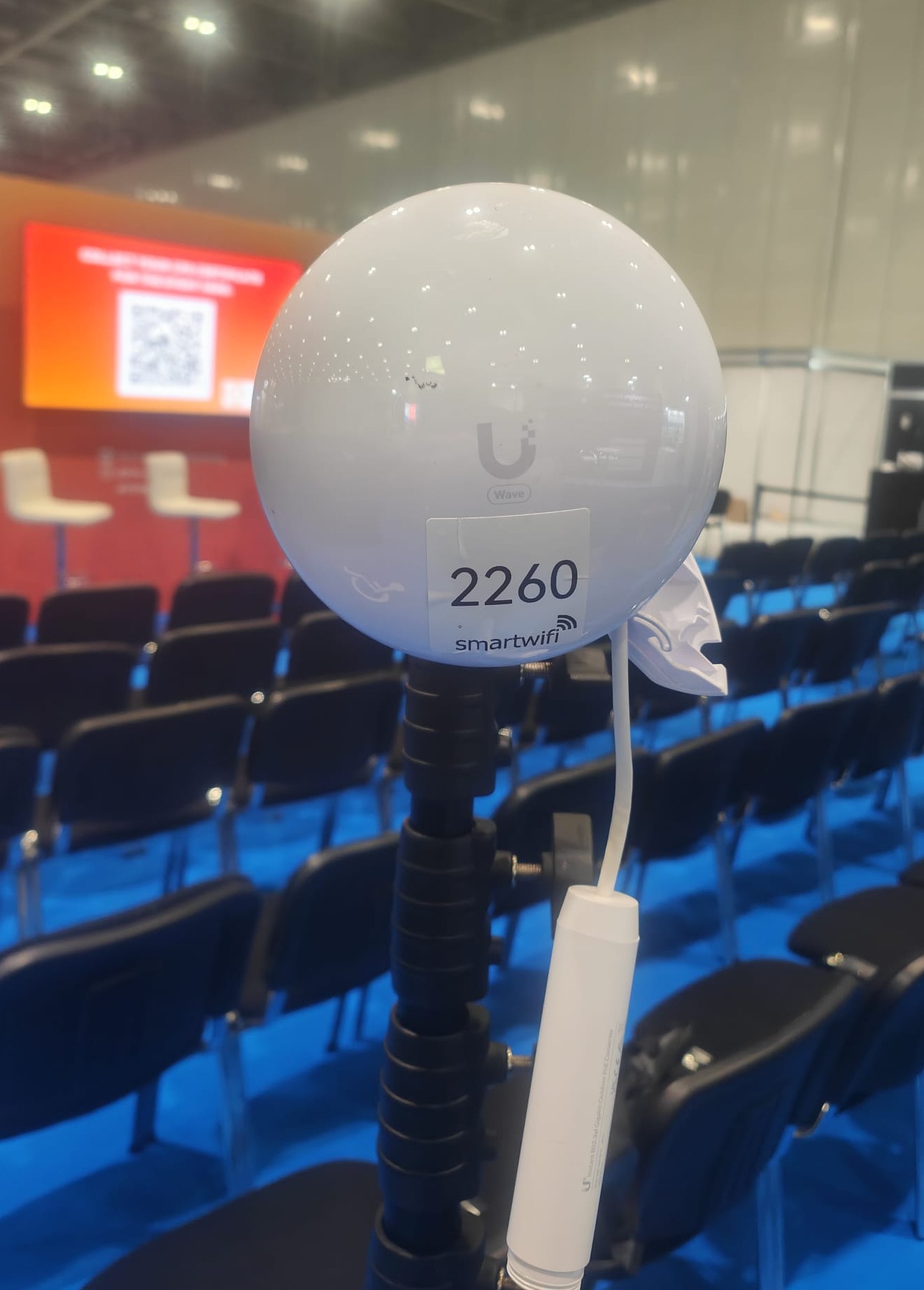 Wireless access point installed above a presentation theatre